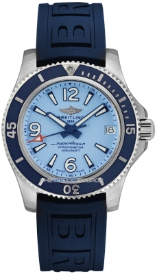 Buy this new Breitling Superocean 36 a17316d81c1s2 ladies watch for the discount price of £2,346.00. UK Retailer.